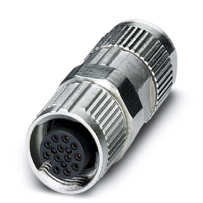 Phoenix Contact - Rundsteckverbinder, feldkonfektionierbar (Industriesteckverbinder) Steckverbinder SACC-FS-12PCON SCO 12-polig Bu/ger M12