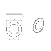 BEG Brück Electronic - Zubehör/Ersatzteile für Bewegungsmelder Abdeckring 92537 schwarz