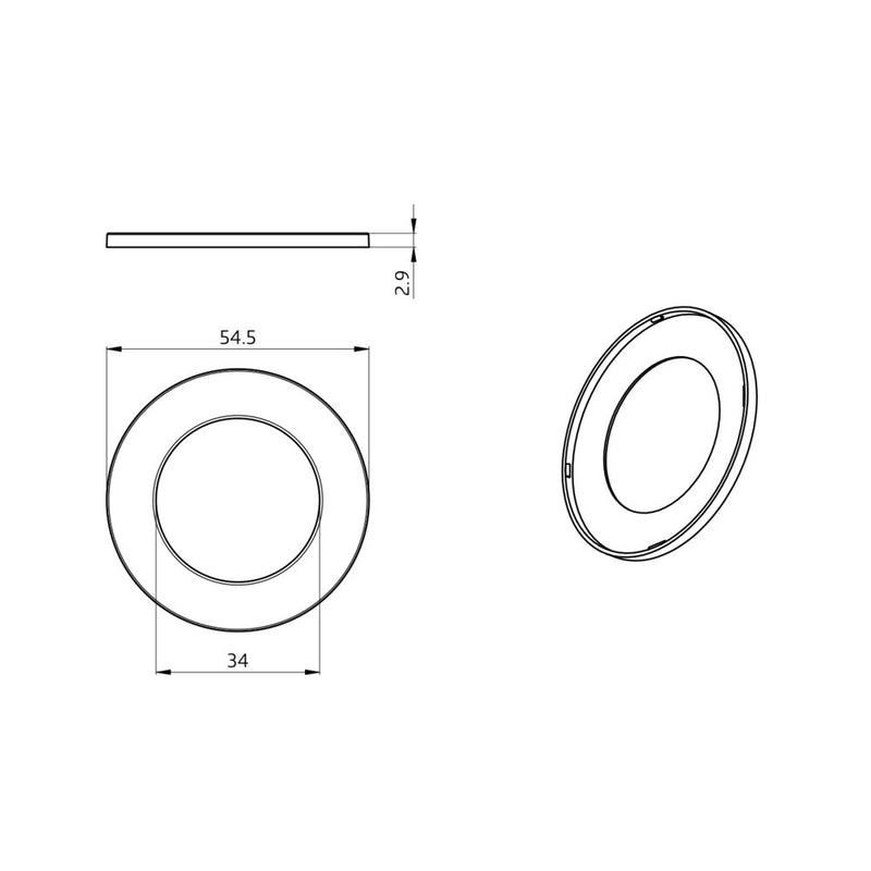 BEG Brück Electronic - Zubehör/Ersatzteile für Bewegungsmelder Abdeckring 92537 schwarz