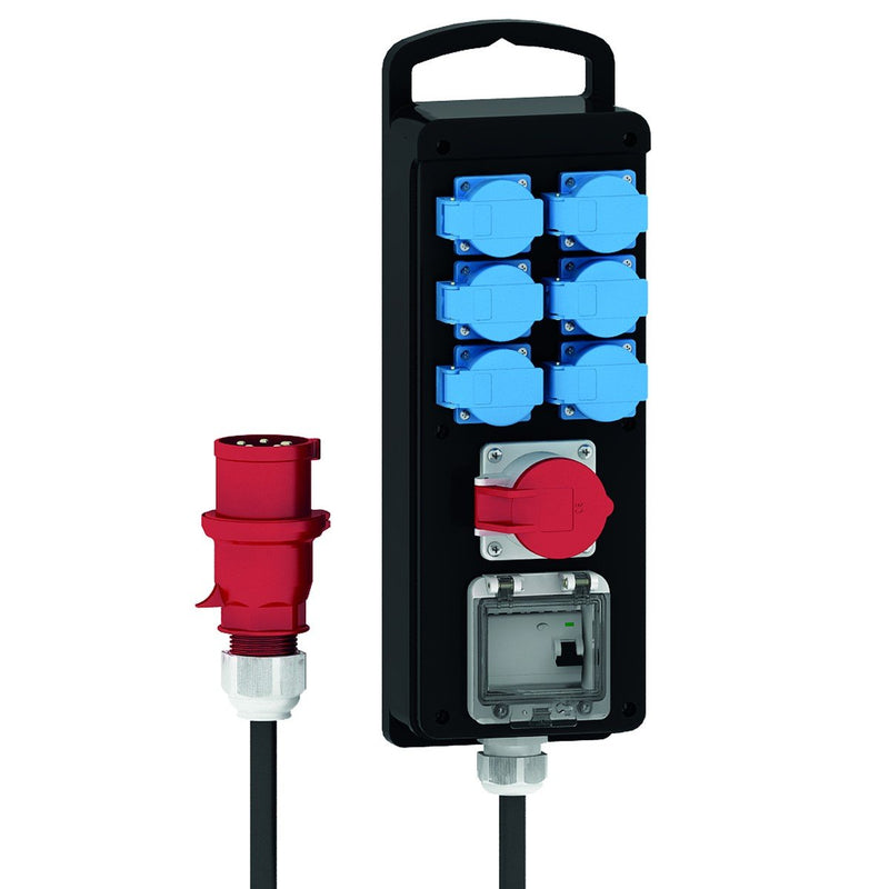 Bals Elektrotech - CEE-Steckdosen-Kombination (IEC 60309) Blockverteiler Vollgummi 53681 P44