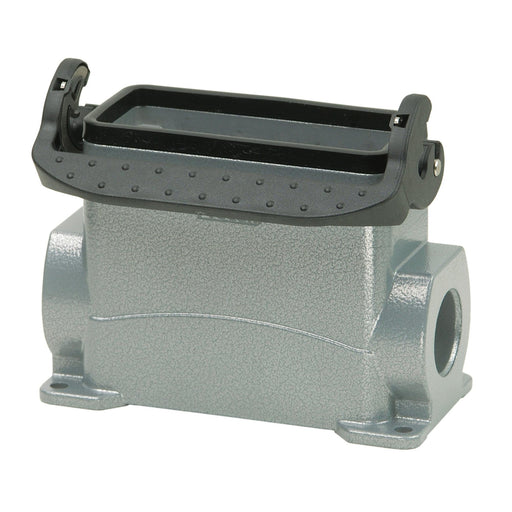 Walther Werke - Gehäuse für Rechtecksteckverbinder Sockelgehäuse P75757240MS B16 H=84mm 2xM40 LVB