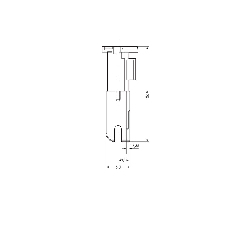WAGO - Steckverbinder für steckbare Gebäudeinstallation Buchsenmodul o. PE-Kontakt 267-110 1-polig,gelb − 500 Stück