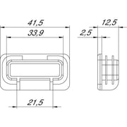 OBO Bettermann - Schutzkappe/Abdeckung für Stiel/Profilschiene Endkappe MS4121 EK 41x21mm, PE − 50 Stück