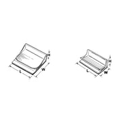 HellermannTyton - Befestigungsschelle für Kabel/Rohre Flachbandkabel-Klebesockel FCC25-PVC-GY (100) grau − 5000 Stück