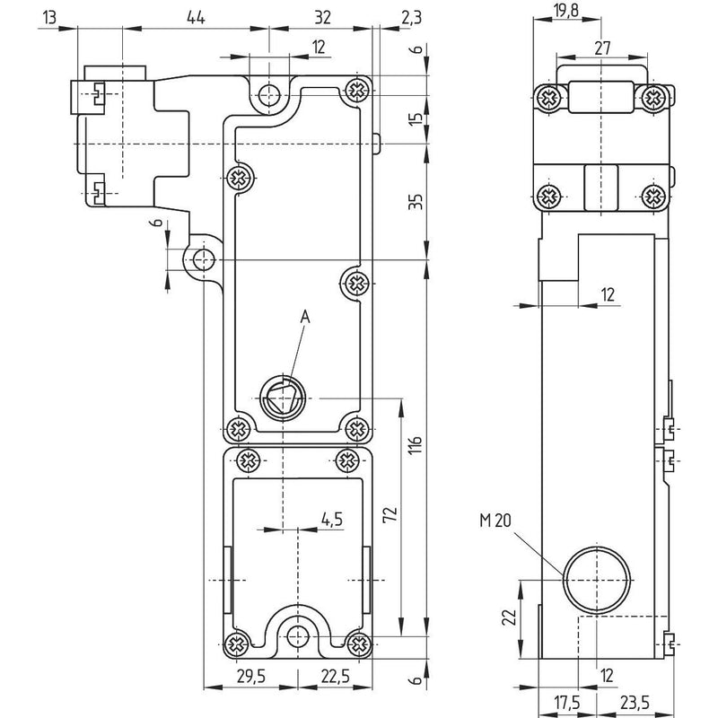 Schmersal - Positionsschalter mit Zuhaltung Sicherheitszuhaltung AZM190-11/01RK-24VDC