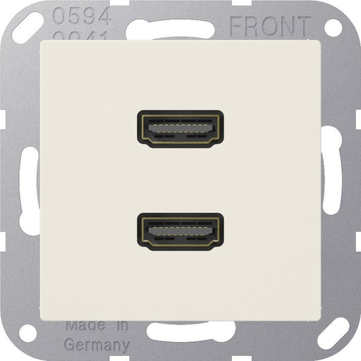 Jung - Multifunktions-Anschlussdose Multimedia-Anschluss ws MA A 1133 2 x HDMI m.Tragring
