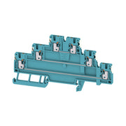 Weidmüller - Durchgangs-Reihenklemme Klemme, PUSH IN A3T 1.5 DL BL − 50 Stück