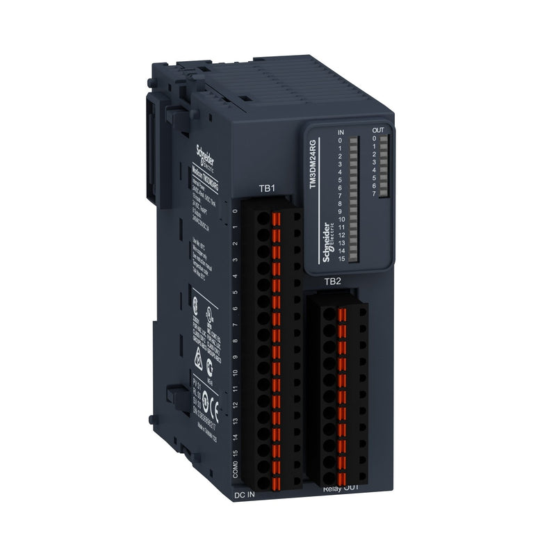 Schneider Electric - SPS-Digitales Ein-/Ausgangs-Modul E/A-Erweiterung TM3 TM3DM24RG EA-Modul 16d.E/8d.A