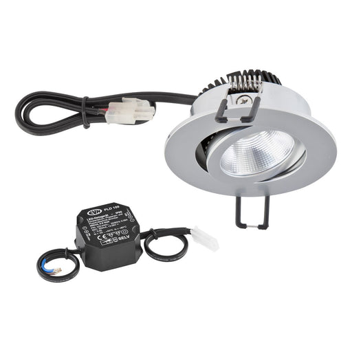 EVN Lichttechnik - Downlight/Strahler/Flutlicht LED-Deckeneinbauleuchte PC20N91502 chr/mt 3000K 230V IP20
