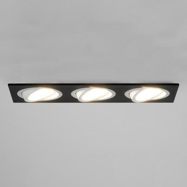 Brumberg Leuchten - Downlight/Strahler/Flutlicht Einbaumodul rechteckig 45026560 3-fach