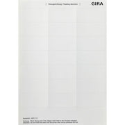 Gira - Bezeichnungsmaterial für Installationsschalterprogramme Beschriftungsbogen 2872112 33,5x67