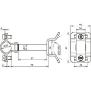 DEHN - Leitungshalter für Blitzschutz HVI-Ex LHZS20EXP70SBBV2A P70 holder NIRO