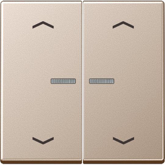 Jung - Abdeckung/Bedienelement für Installationsschalterprogramme Wippe Symb. Pfeile 2-f bel A 595 KO5 MP CH champagner