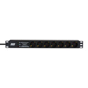 EFB-Elektronik - Mehrfachsteckdose Steckdosenleiste EK631DE.3 19 zoll, 1HE, sw