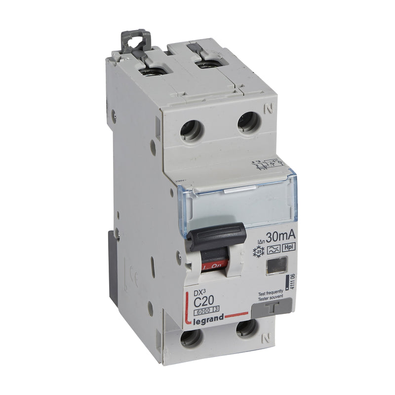Legrand - Kombination FI-Schalter/Leitungsschutzschalter FI/LS-Schalter Legrand 411106 C-Charakt., 20A, 6kA