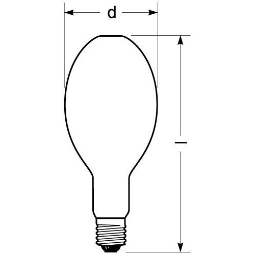 Radium Lampenwerk - Halogen-Metalldampflampe ohne Reflektor Halogenmetalldampflampe HRI-E 400WDPRO230E40