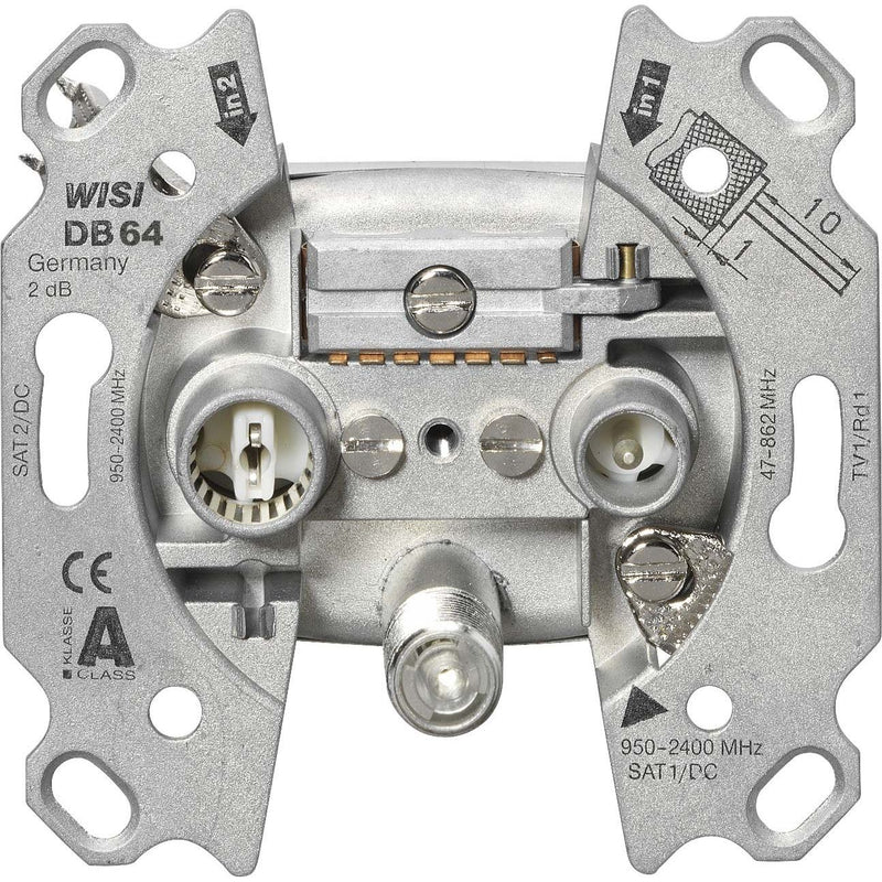 Wisi - Antennensteckdose UNICABLE-Durchgangsdose DB64