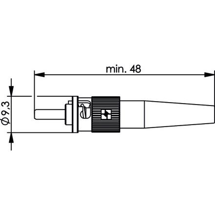 Telegärtner - LWL-Steckverbinder T-ST Stecker SM 100007055 Kabel D:2,6-3,0mm