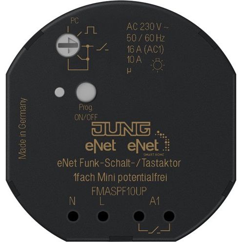 Jung - Bussystem-Schaltaktor Funk-Aktor FM AS PF 10 UP 1-kanalig, UP