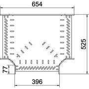 OBO Bettermann - T-Stück für Kabelrinne T-Stück für Kabelrinne RT 640 FT 60x400