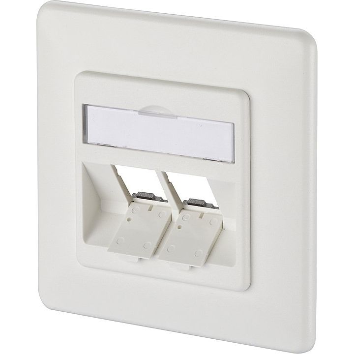 Metz Connect - Kommunikationsanschlussdose Kupfer Keystone Dose UP 130B20D21002KE 2Port leer rws − 10 Stück
