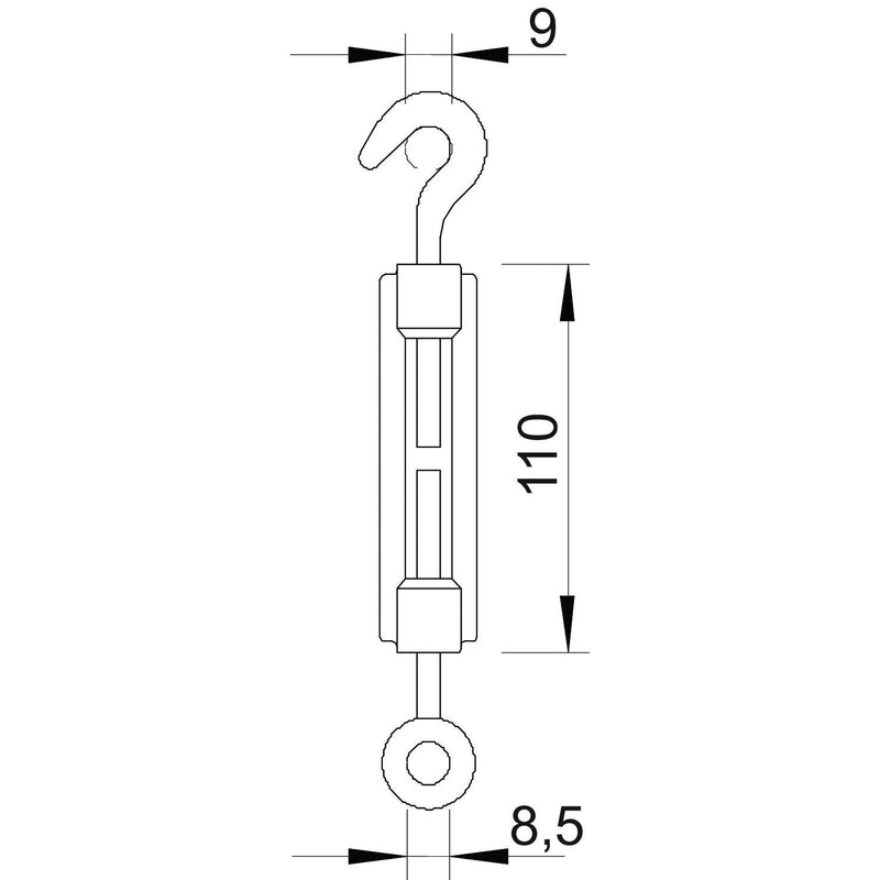 OBO Bettermann - Spannschloss 945 M6 G (1/4Z.),galv.vz