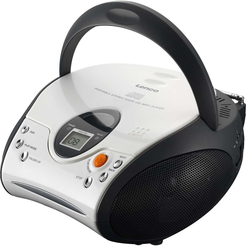 LENCO - Radio-Recorder UKW-Radio m.CD SCD-24 white stereo,weiß