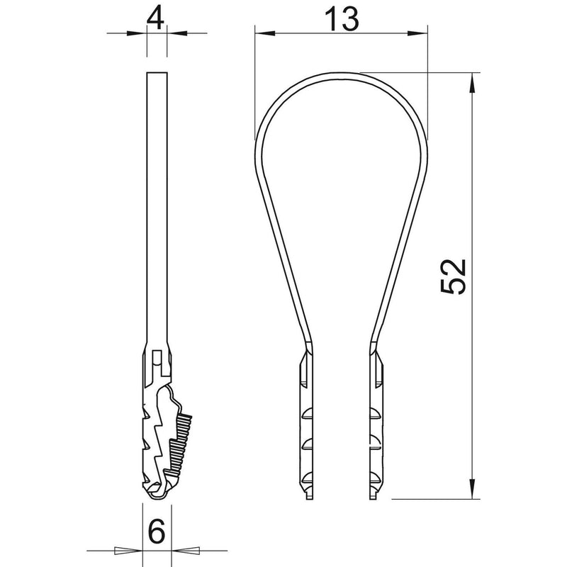 OBO Bettermann - Befestigungsschelle für Kabel/Rohre BKS-Klemmschelle 1973 3-13 LGR 3-13mm