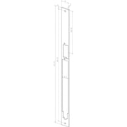 Assa Abloy effeff - Elektrischer Türöffner Renovierungsdistanzblech Z65-34A35----01 408x24x3mm