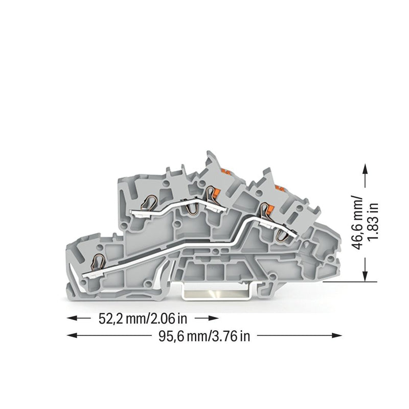 WAGO - Installations-Etagenklemme Installationsetagenklemme 2203-7542 2,5 mm² Hybrid