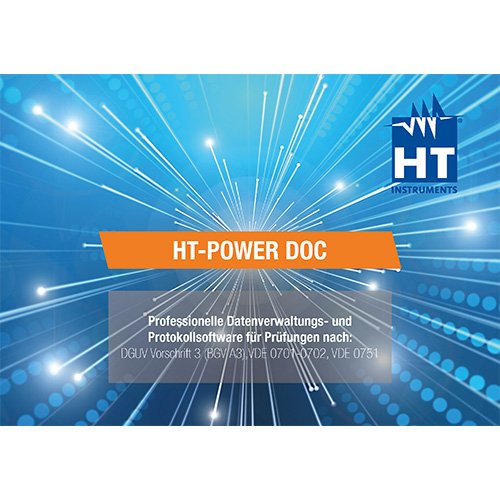 HT Instruments - Zubehör/Ersatzteile für Prüf- und Messgeräte (Elektro) Protokollsoftware HT-Power Doc Datenbankfunktional