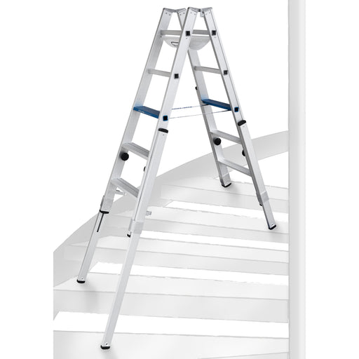 Geis&Knoblauch - Stufenleiter Treppenhausleiter 71405-7E Multilift 2x5 Stufen