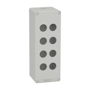 Schneider Electric - Gehäuse für Befehls- und Meldegeräte Leergehäuse XAP, Metall XAPD4508 grau, für 8x22mm
