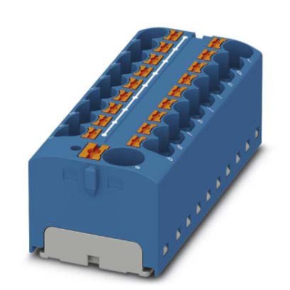 Phoenix Contact - Durchgangs-Reihenklemme Verteilerblock PTFIX 10/18X4 BU − 8 Stück