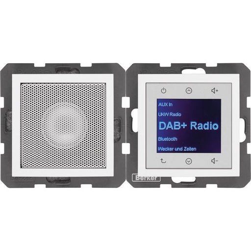 Berker - Elektronik-Gerät für Installationsschalterprogramme Radio m. Lautspr.DAB+,Bt. 30808989 S.1/B.x pw.gl
