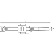 HellermannTyton - Kabelbinder Befestigungsbinder 2tlg. 156-00003(500) − 500 Stück