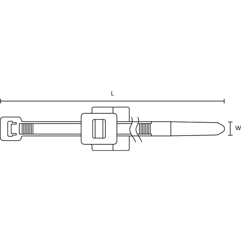 HellermannTyton - Kabelbinder Befestigungsbinder 2tlg. 156-00003(500) − 500 Stück