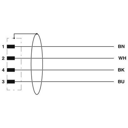 Phoenix Contact - Konfektioniertes Sensor-Aktor-Kabel Sensor-/Aktor-Kabel SAC-HZ-4P-MR#1409549 − 10 Stück
