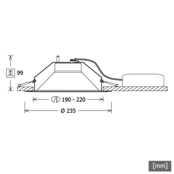 LTS Licht&Leuchten - Downlight/Strahler/Flutlicht LED-Downlight LFLEXM231.830/DALIws 830, DALI, ws