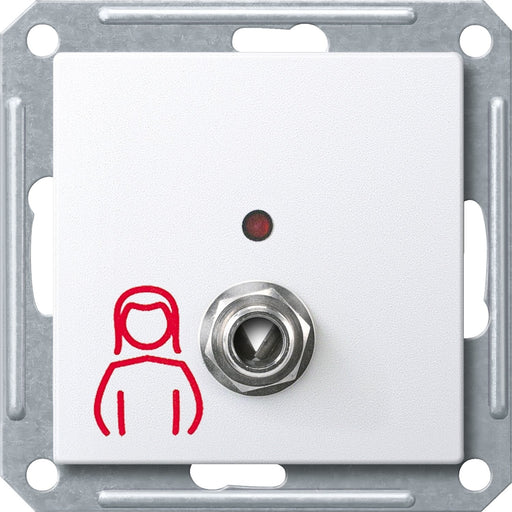 Merten - Zentralelement Klinikinstallation Systemsteckdose aws/gl MEG4846-0325 f.Birntaster o.Licht