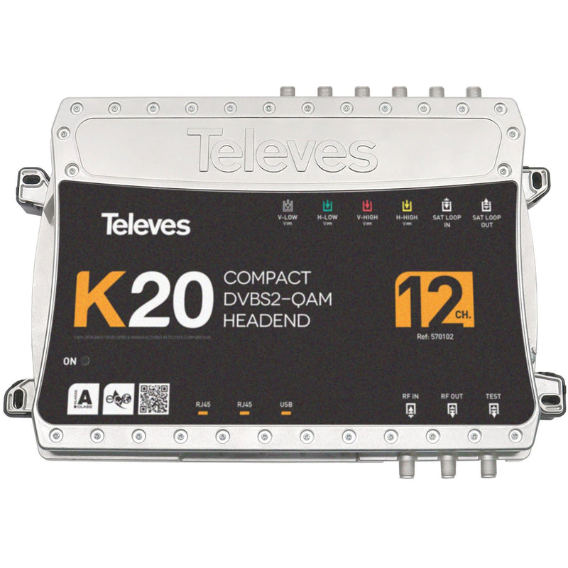Televes - Kompakt-Kopfstelle Kompaktkopfstelle K20-12 12 Tr. DVB-S2 in QAM