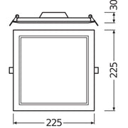 Ledvance - Downlight/Strahler/Flutlicht LED Downlight DLSLIMSQ21018W/3000K 3000K IP20