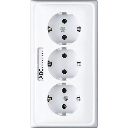 Jung - Steckdose KK-SCHUKO-Steckdose 3-fach CD 523 NA WW 16A 250V