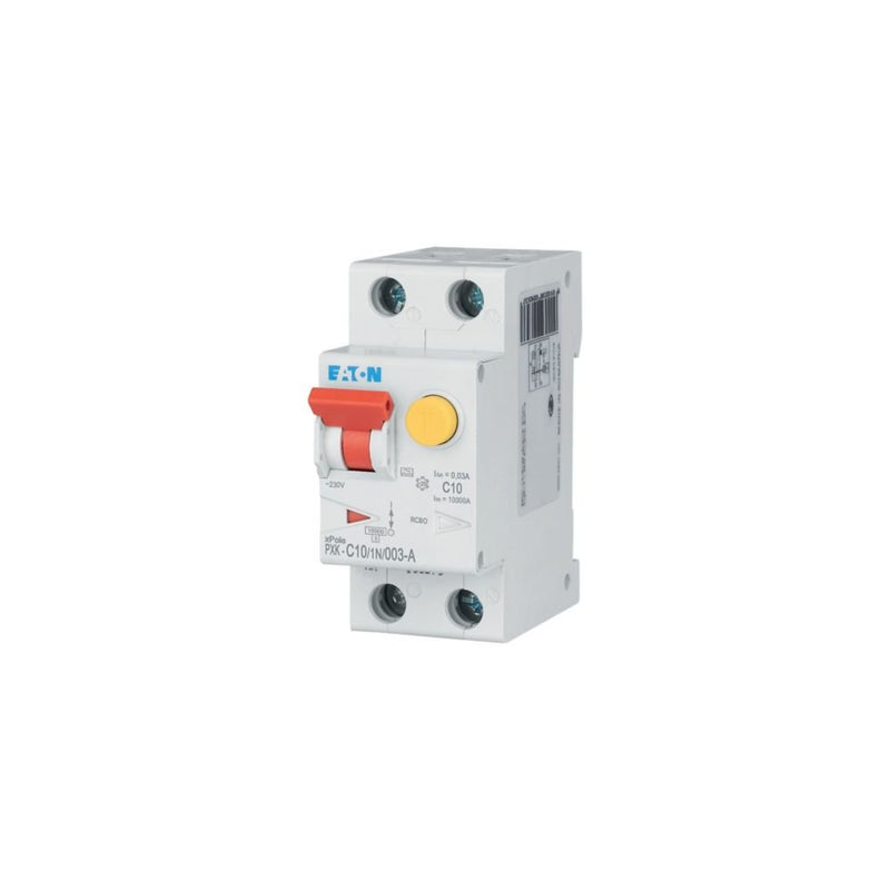 Eaton - Kombination FI-Schalter/Leitungsschutzschalter FI/LS-Kombischalter PXK-C10/1N/003-A C 10A 1p+N, 30mA