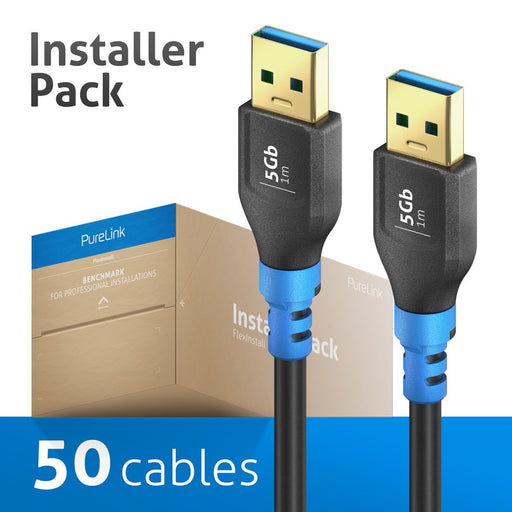 PureLink - PC-Kabel USB-A>A Kabel 1m FI-U310-010-PCK FlexInstall,VE 25Stk