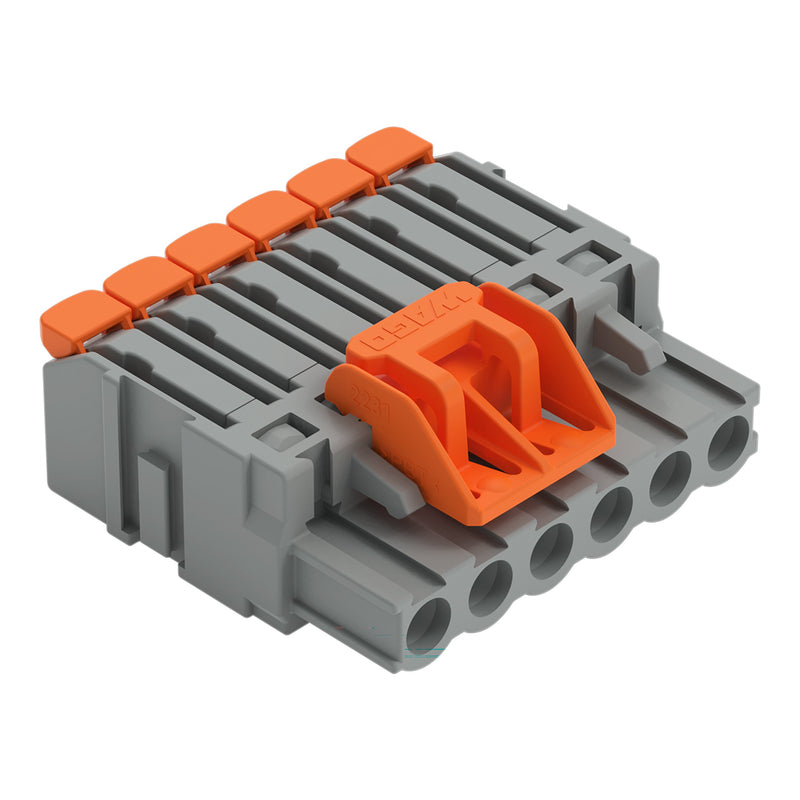 WAGO - Kabelsteckverbinder für Leiterplattensteckverbinder 1-Leiter-Federleiste 2231-1106/328-000 Push-in CAGECLAMP,gr − 50 Stück