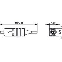 Telegärtner - LWL-Steckverbinder T-SC Stecker SM 100007185 Faser D:0,9mm