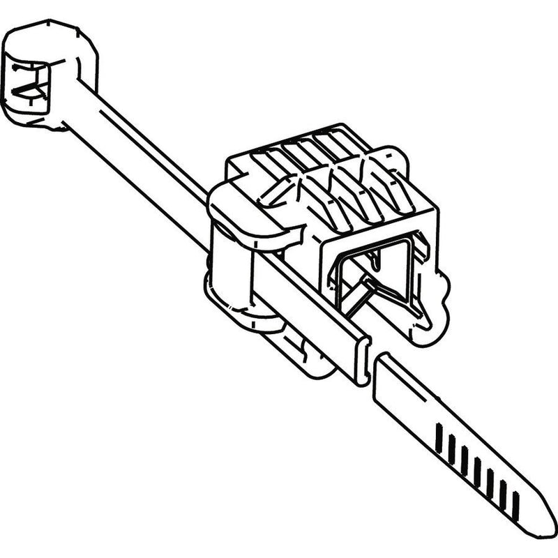 HellermannTyton - Kabelbinder Befestigungsbinder T50ROSEC24-MC5-BK-D1 − 500 Stück