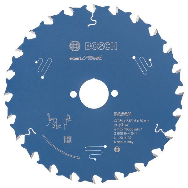 Bosch - Kreissägeblatt Expert for 2608644041 Wood H 184 x 30 Z24