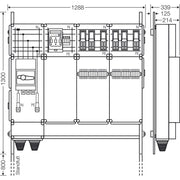 Hensel - Verteilerschrank für Energieversorgung Ladeverteiler Mi EV 43kW 6001 b. z. 6 Ladepunkte